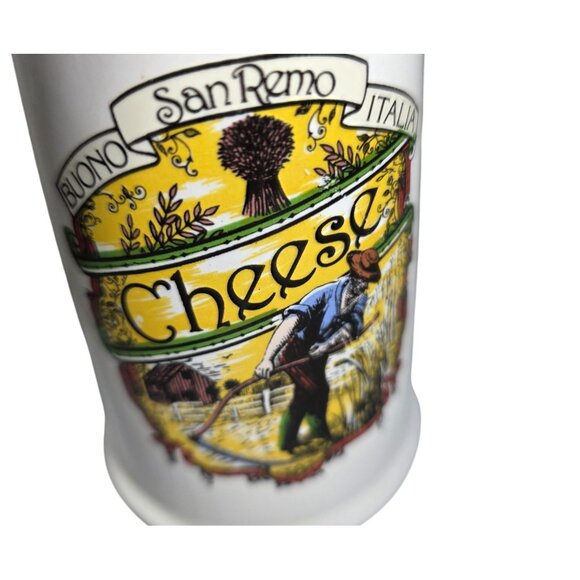 Vintage Himark Cheese Shaker San Remo Italy Design Gold-Tone Lid rustic Italian - Picture 2 of 5